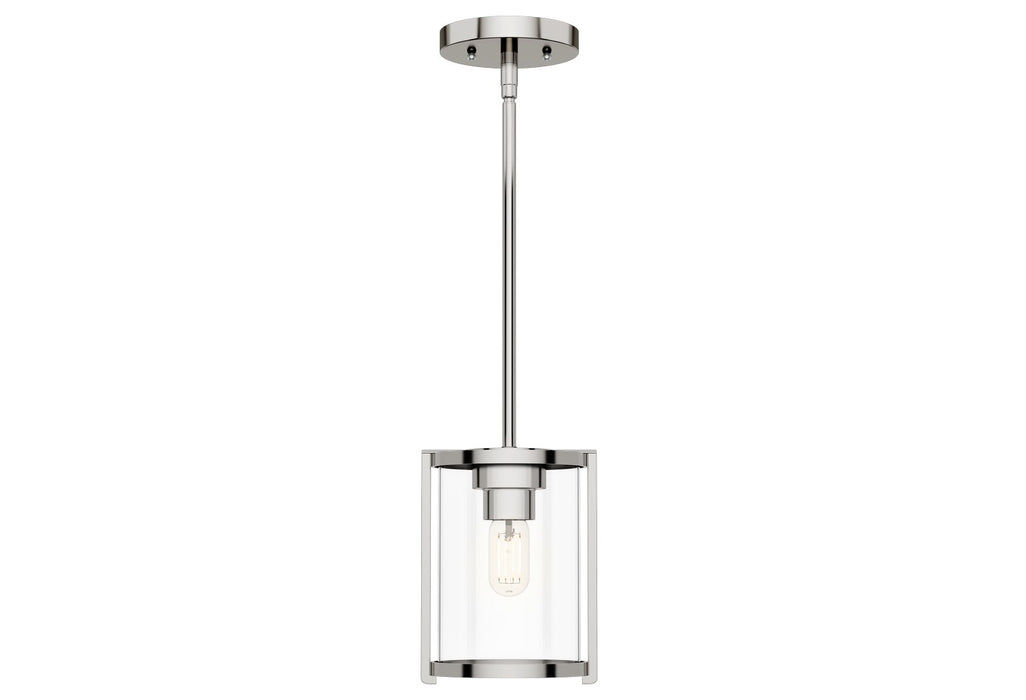 Hunter 19004 One Light Pendant, Polished Nickel