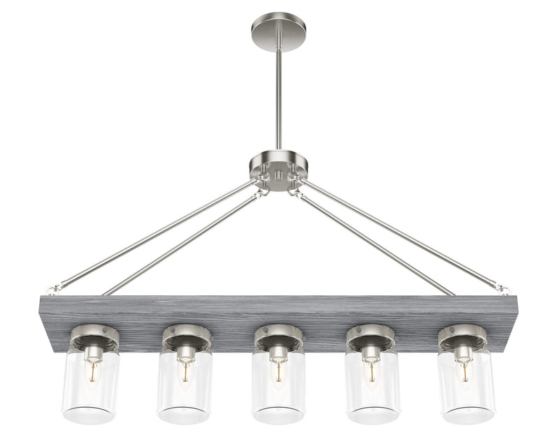 Hunter 19007 Five Light Chandelier, Brushed Nickel