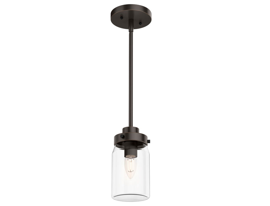 Hunter 19008 One Light Pendant, Onyx Bengal