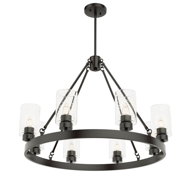Hunter 19011 Eight Light Chandelier, Noble Bronze