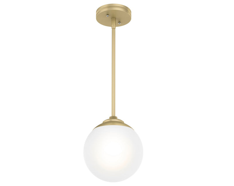 Hunter 19018 One Light Pendant, Modern Brass