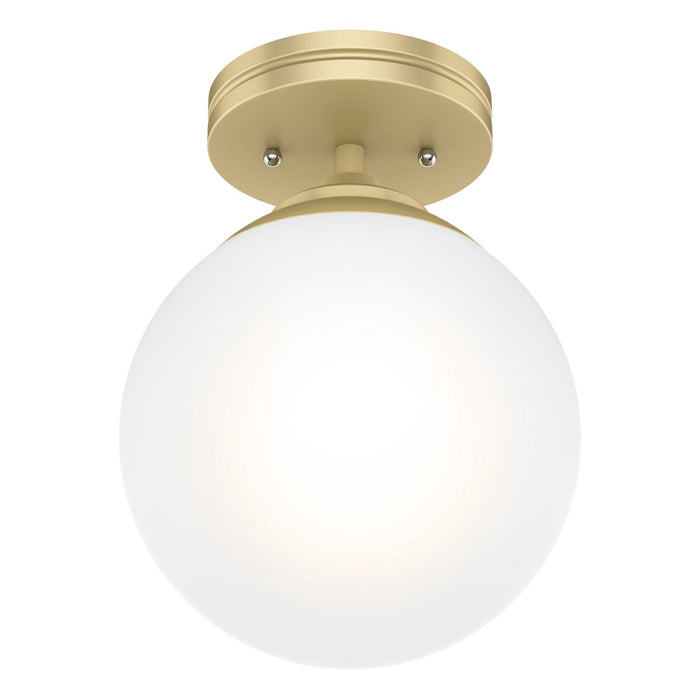 Hunter 19020 One Light Flush Mount, Modern Brass