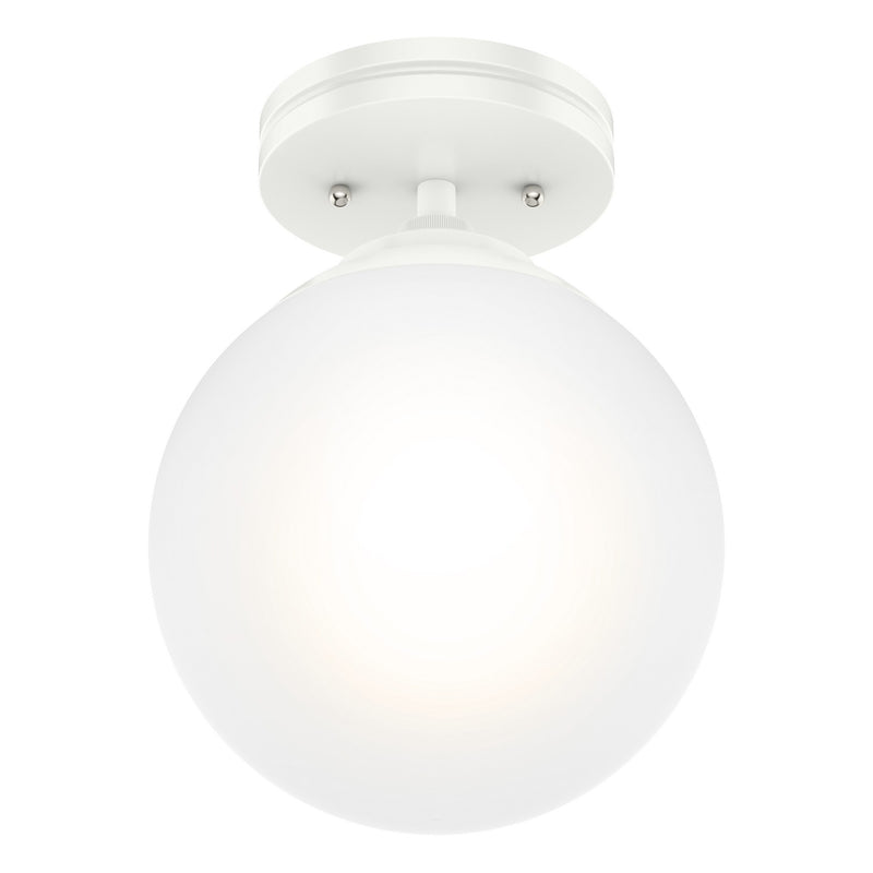 Hunter 19021 One Light Flush Mount, Matte White