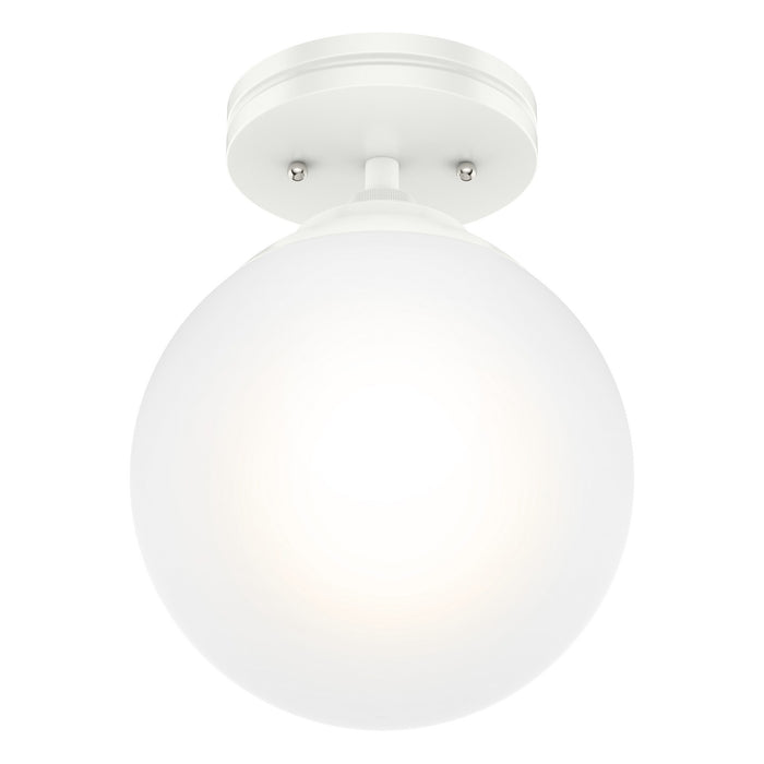 Hunter 19021 One Light Flush Mount, Matte White