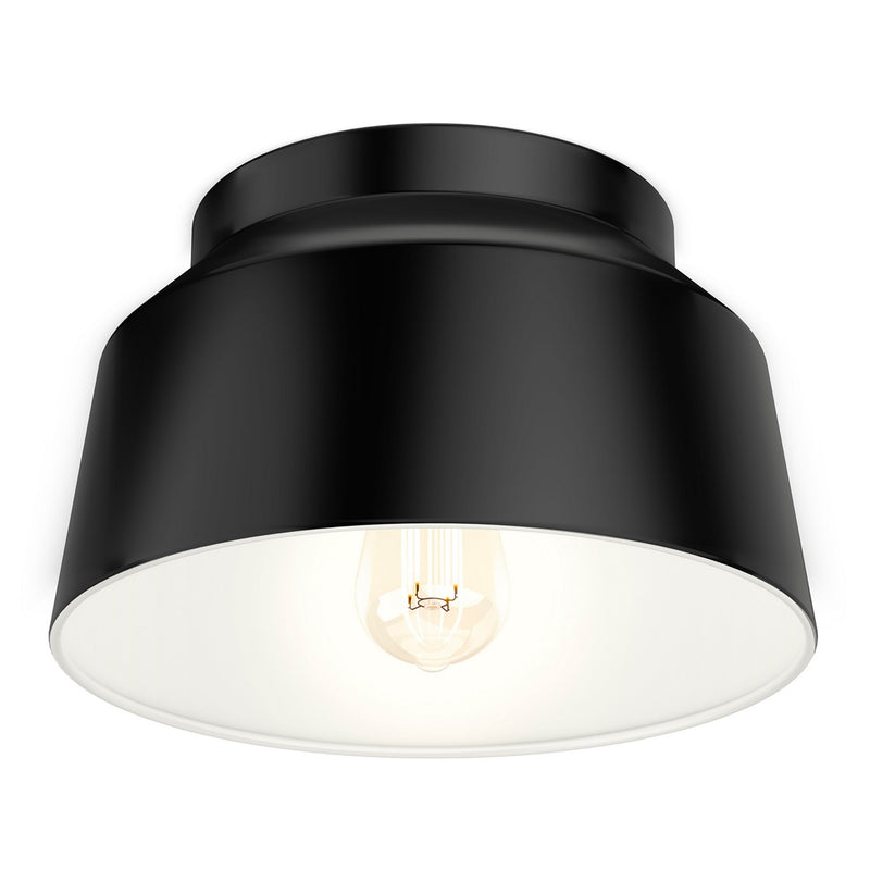 Hunter 19023 One Light Flush Mount, Matte Black