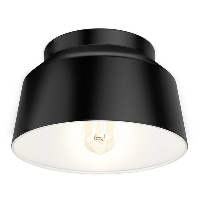 Hunter 19023 One Light Flush Mount, Matte Black