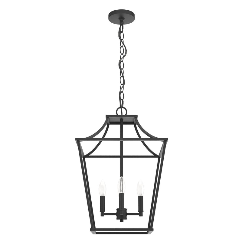 Hunter 19068 Four Light Pendant, Natural Black Iron