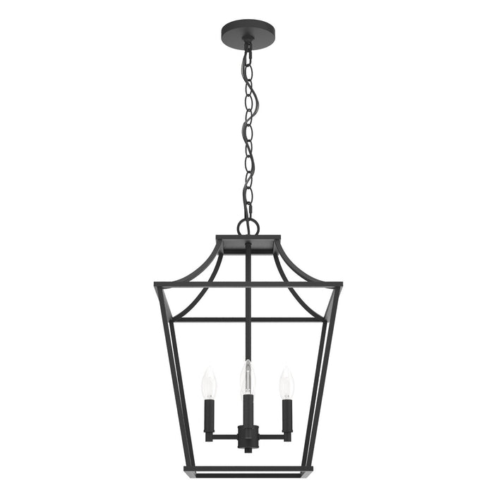 Hunter 19068 Four Light Pendant, Natural Black Iron