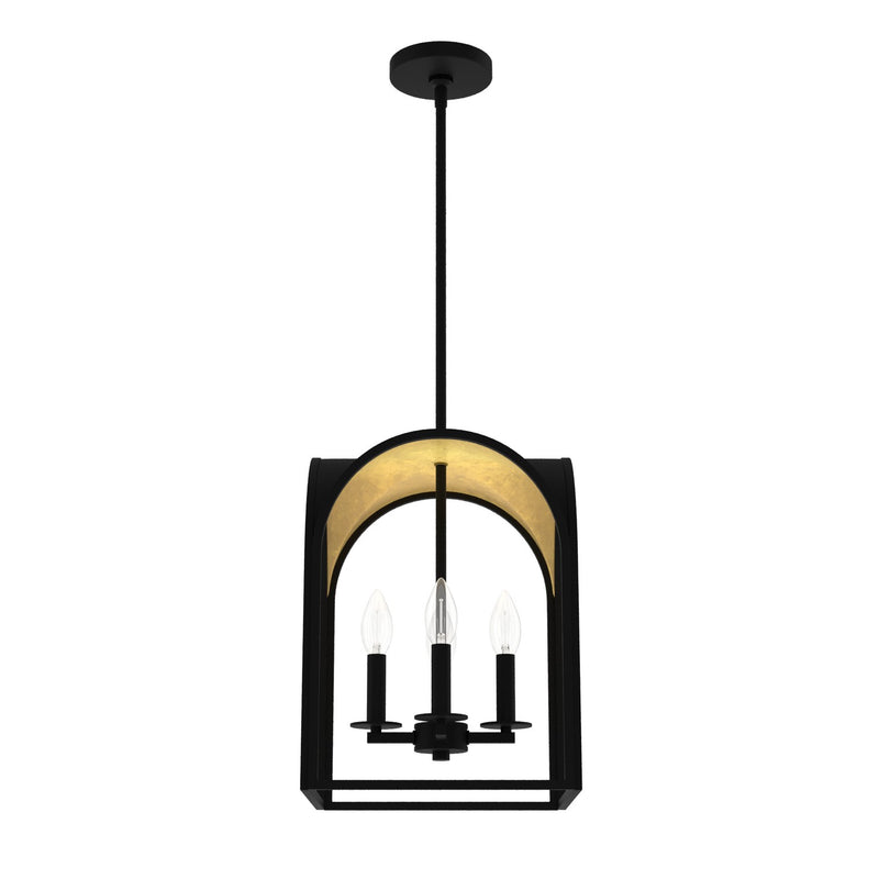 Hunter 19080 Four Light Pendant, Natural Black Iron