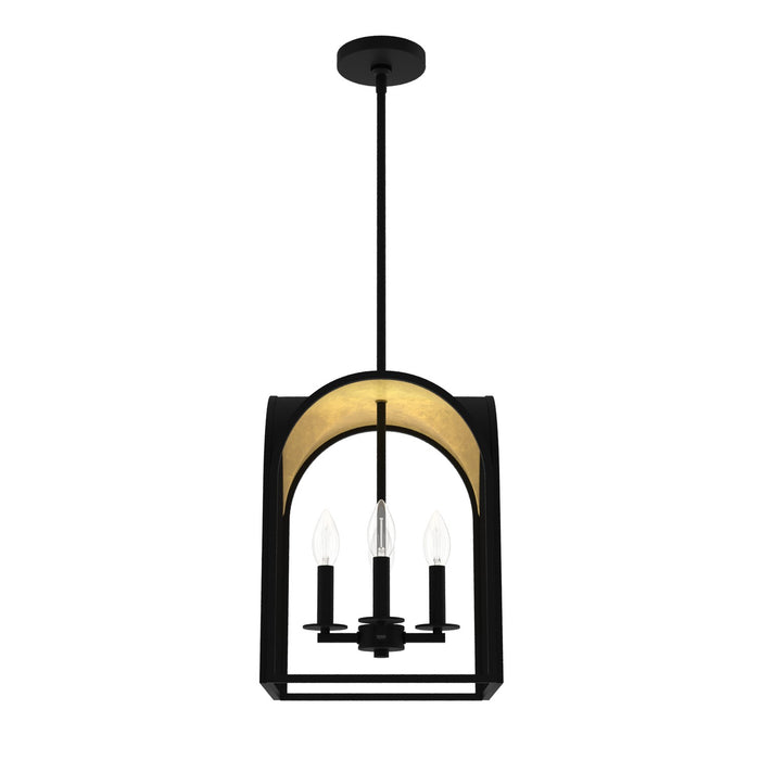 Hunter 19080 Four Light Pendant, Natural Black Iron