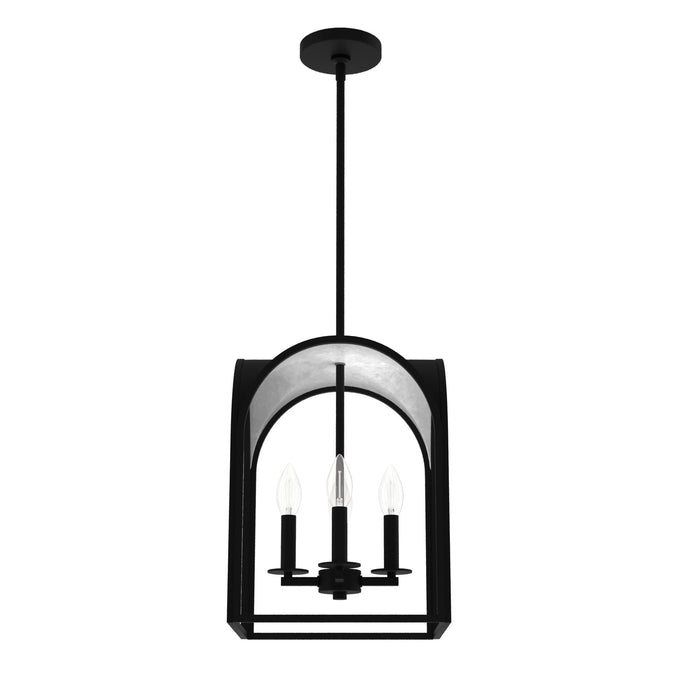 Hunter 19081 Four Light Pendant, Natural Black Iron