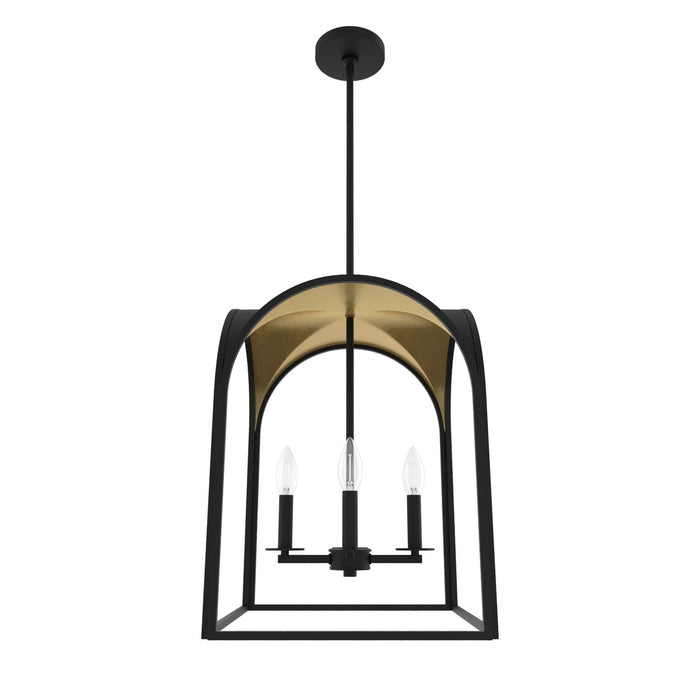 Hunter 19082 Four Light Pendant, Natural Black Iron