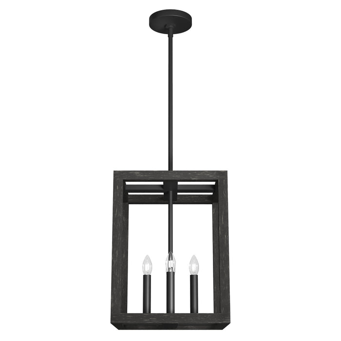 Hunter 19084 Four Light Pendant, Matte Black