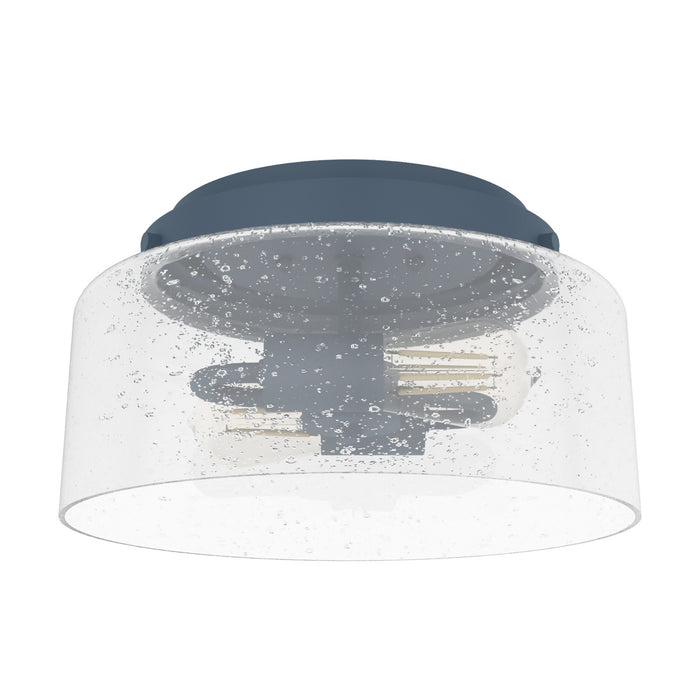 Hunter 19163 Two Light Flush Mount, Indigo Blue