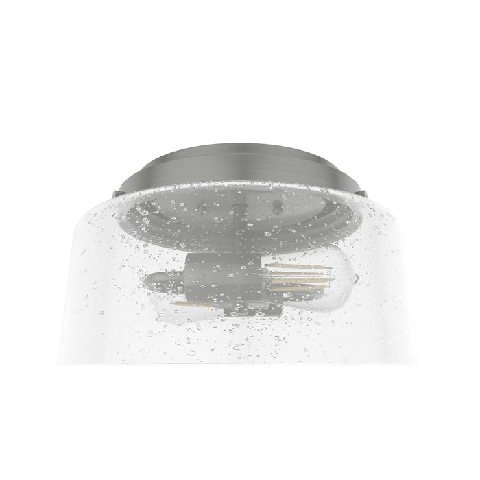 Hunter 19164 Two Light Flush Mount, Brushed Nickel