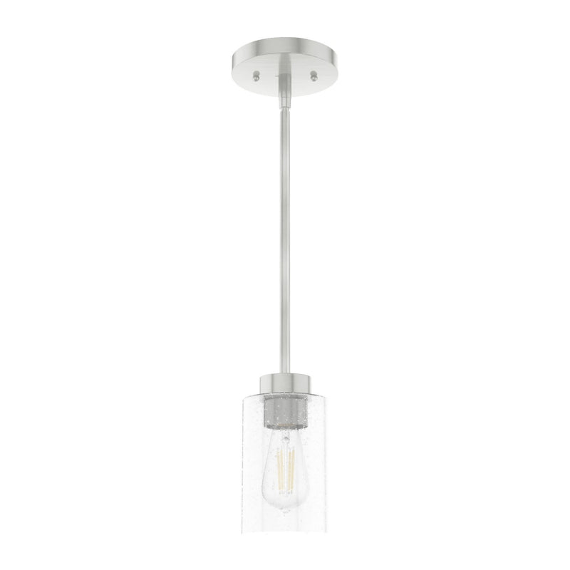 Hunter 19166 One Light Pendant, Brushed Nickel