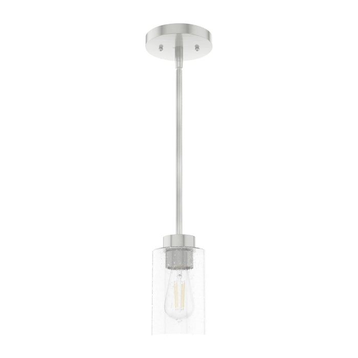 Hunter 19166 One Light Pendant, Brushed Nickel