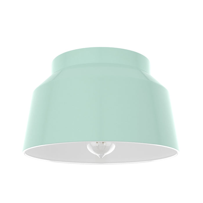Hunter 19171 One Light Flush Mount, Mint
