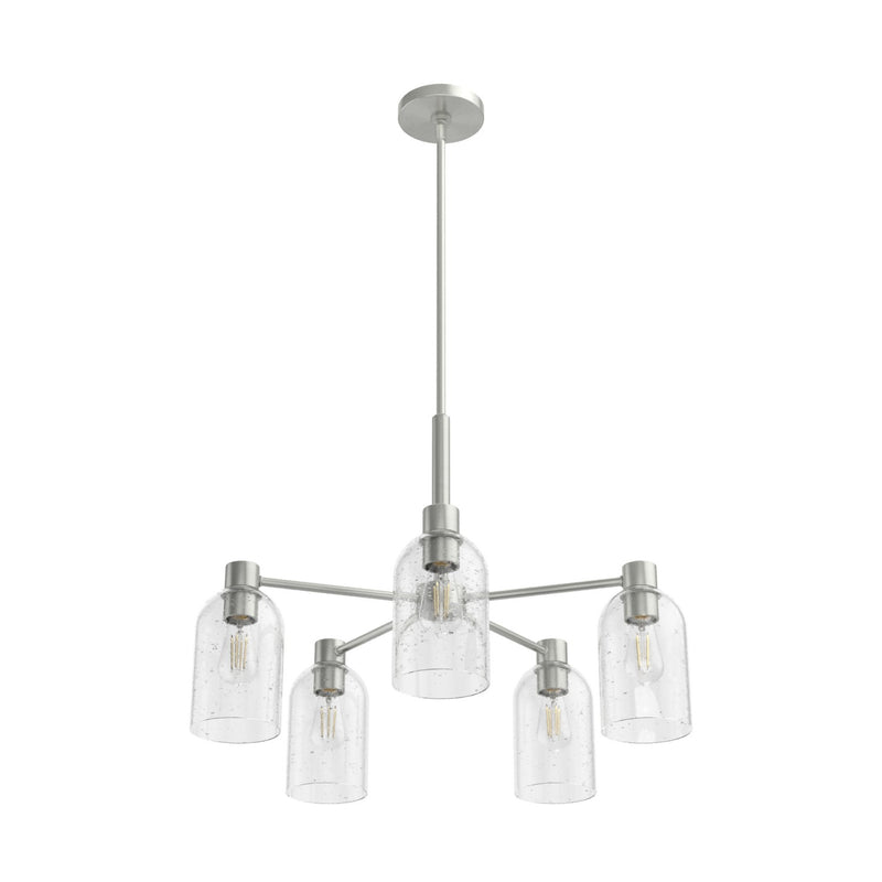 Hunter 19197 Five Light Chandelier, Brushed Nickel