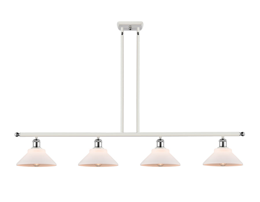 Innovations 516-4I-WPC-G131 Four Light Island Pendant, White Polished Chrome