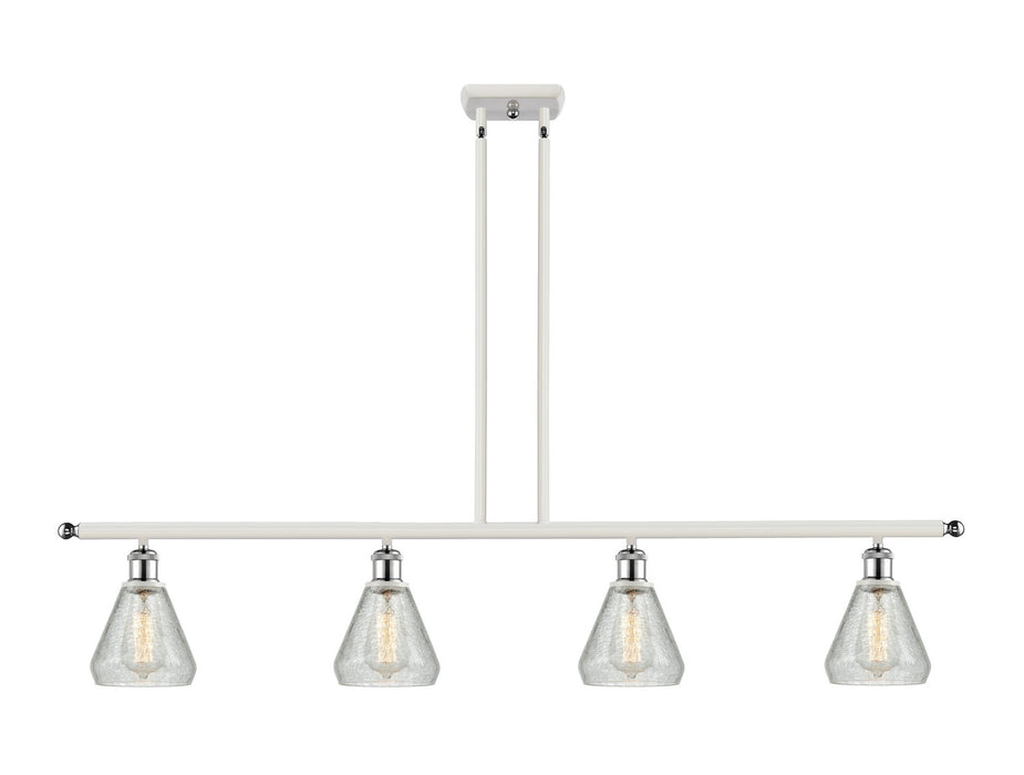 Innovations 516-4I-WPC-G275 Four Light Island Pendant, White Polished Chrome