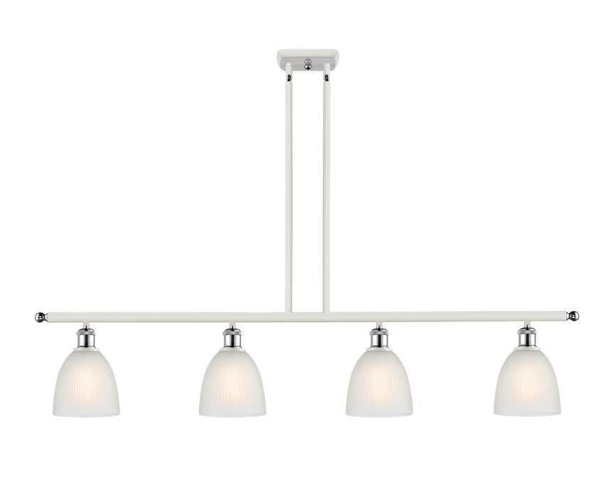 Innovations 516-4I-WPC-G381-LED LED Island Pendant, White Polished Chrome