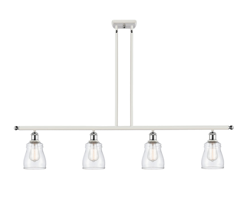 Innovations 516-4I-WPC-G392 Four Light Island Pendant, White Polished Chrome