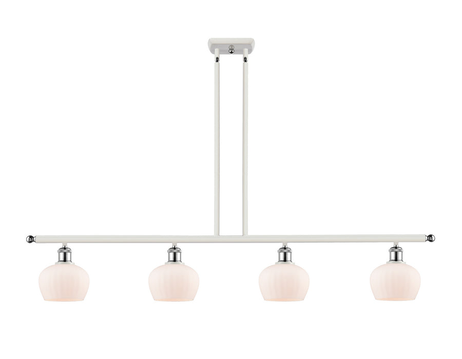 Innovations 516-4I-WPC-G91 Four Light Island Pendant, White Polished Chrome