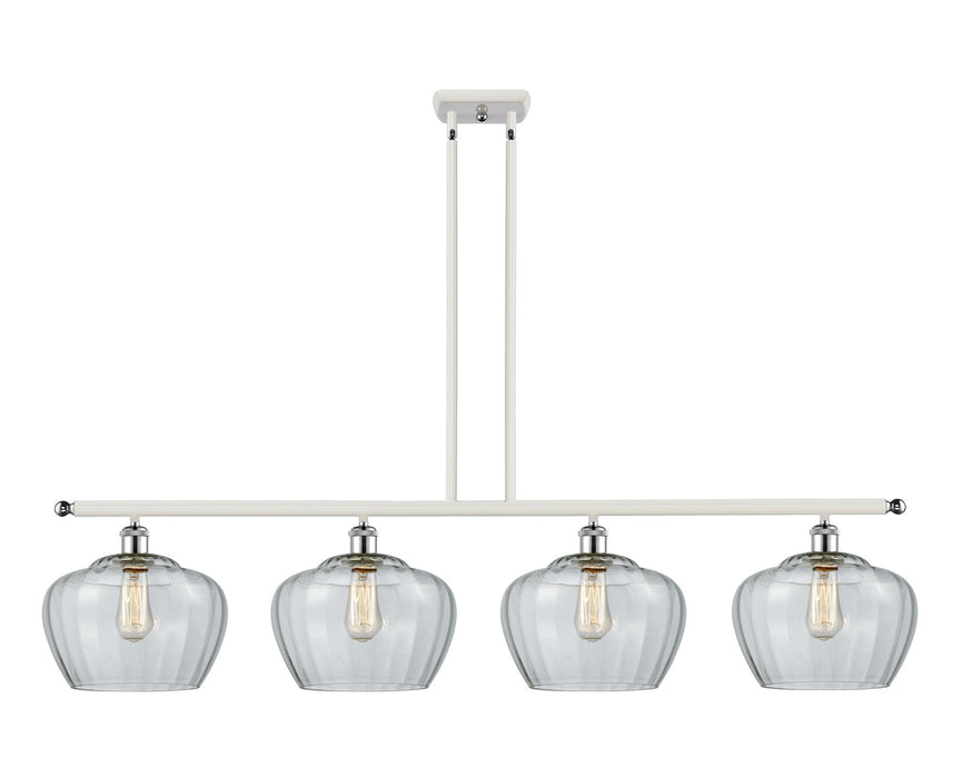 Innovations 516-4I-WPC-G92-L Four Light Island Pendant, White Polished Chrome