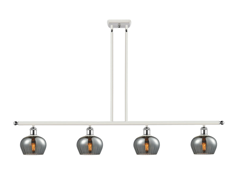 Innovations 516-4I-WPC-G93 Four Light Island Pendant, White Polished Chrome