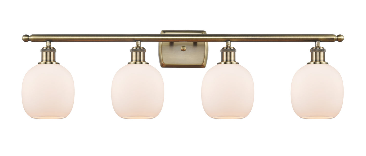 Innovations 516-4W-AB-G101 Four Light Bath Vanity, Antique Brass