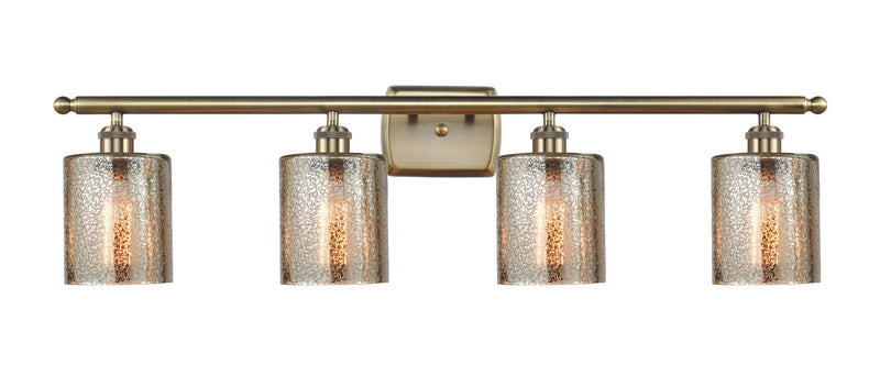 Innovations 516-4W-AB-G116 Four Light Bath Vanity, Antique Brass