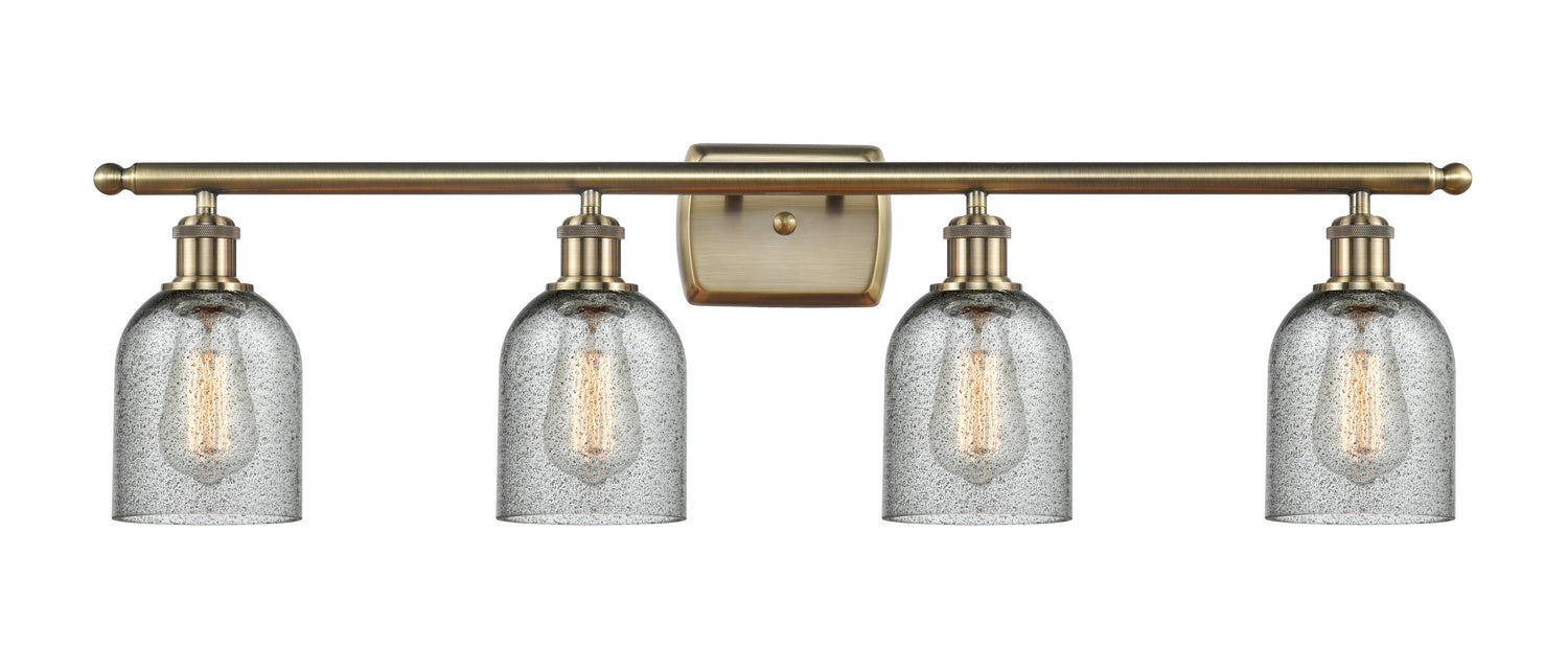 Innovations 516-4W-AB-G257 Four Light Bath Vanity, Antique Brass