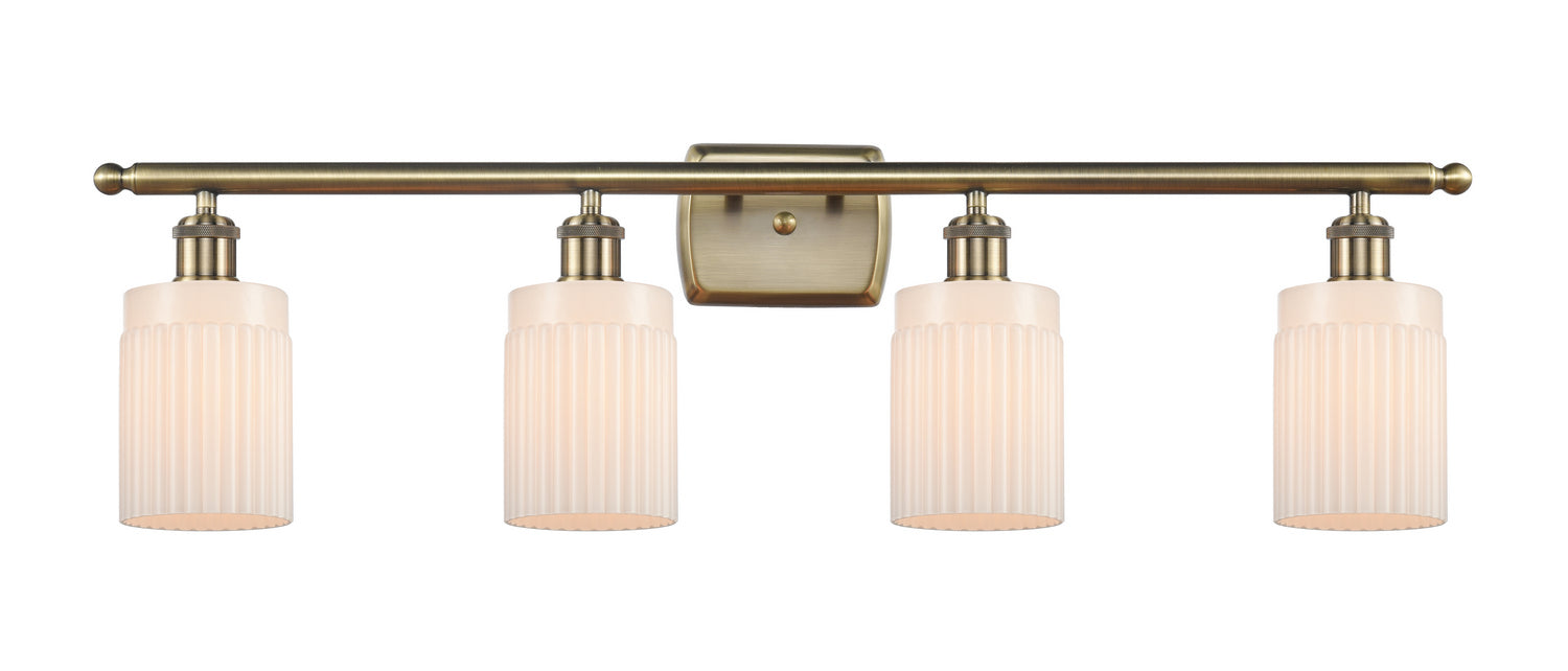 Innovations 516-4W-AB-G341 Four Light Bath Vanity, Antique Brass