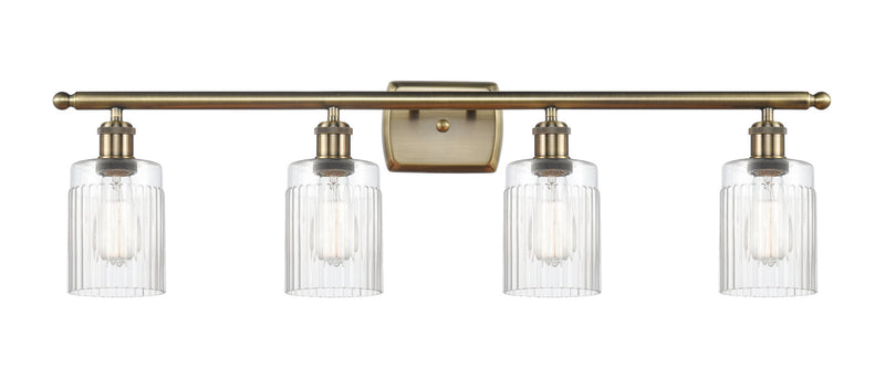 Innovations 516-4W-AB-G342 Four Light Bath Vanity, Antique Brass