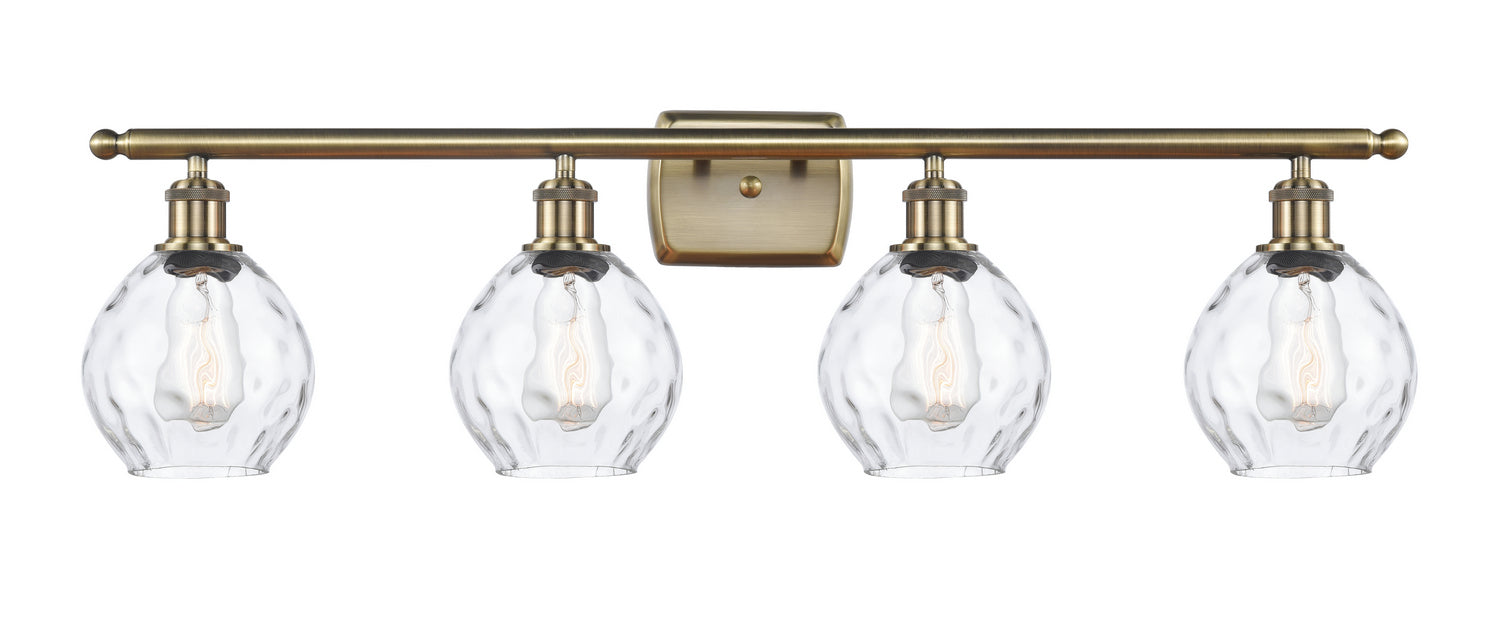 Innovations 516-4W-AB-G362 Four Light Bath Vanity, Antique Brass