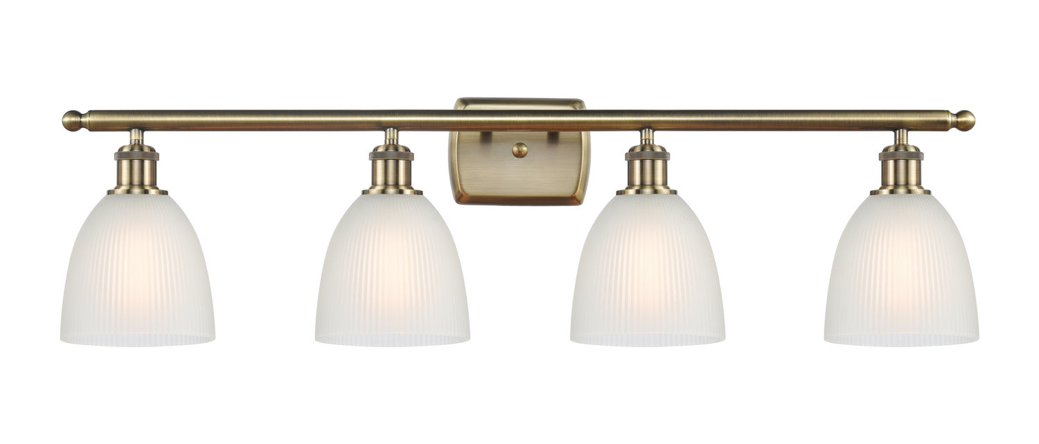 Innovations 516-4W-AB-G381 Four Light Bath Vanity, Antique Brass