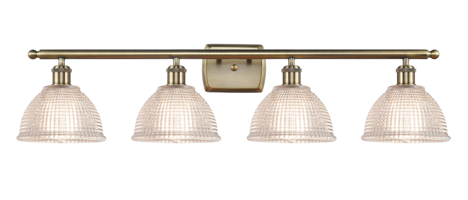 Innovations 516-4W-AB-G422 Four Light Bath Vanity, Antique Brass