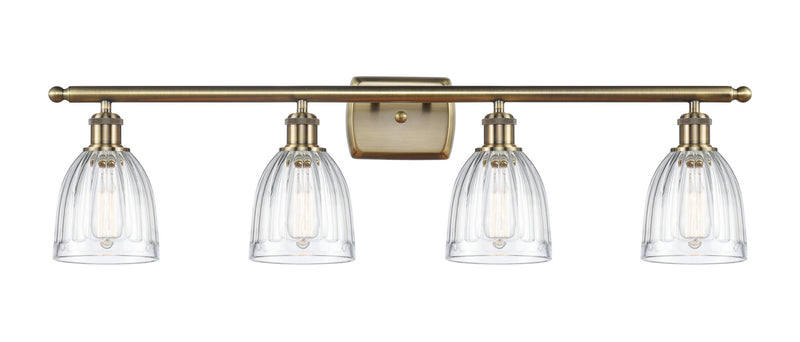 Innovations 516-4W-AB-G442 Four Light Bath Vanity, Antique Brass
