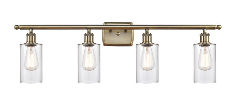 Innovations 516-4W-AB-G802 Four Light Bath Vanity, Antique Brass