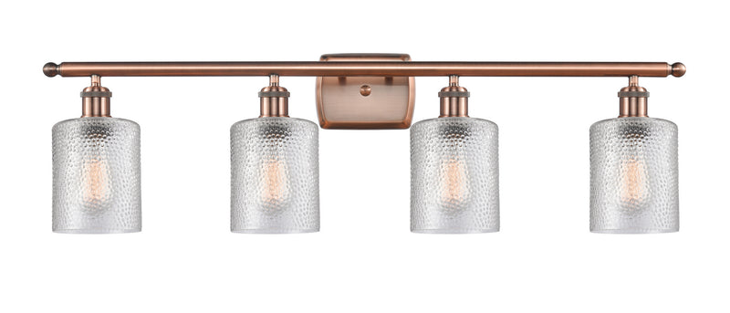 Innovations 516-4W-AC-G112 Four Light Bath Vanity, Antique Copper