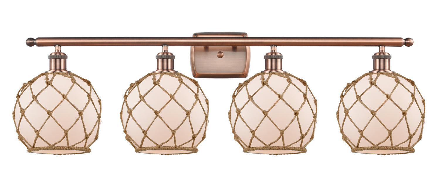 Innovations 516-4W-AC-G121-8RB-LED LED Bath Vanity, Antique Copper