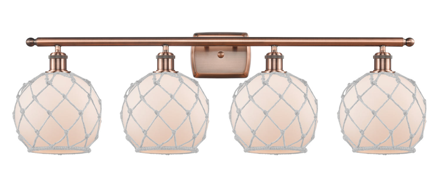 Innovations 516-4W-AC-G121-8RW-LED LED Bath Vanity, Antique Copper