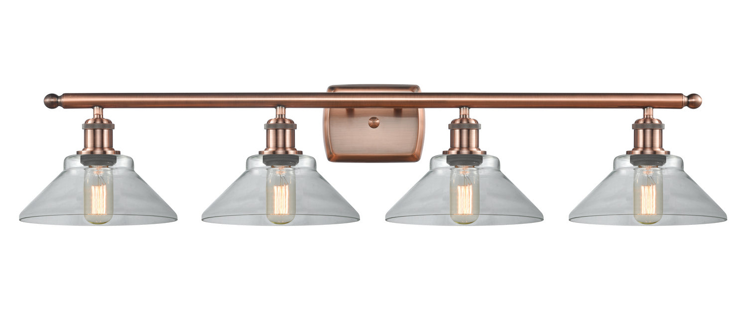 Innovations 516-4W-AC-G132-LED LED Bath Vanity, Antique Copper