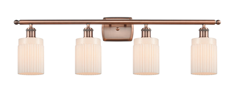 Innovations 516-4W-AC-G341 Four Light Bath Vanity, Antique Copper