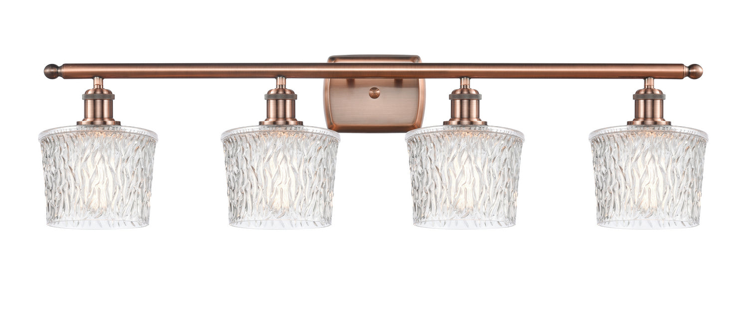 Innovations 516-4W-AC-G402 Four Light Bath Vanity, Antique Copper