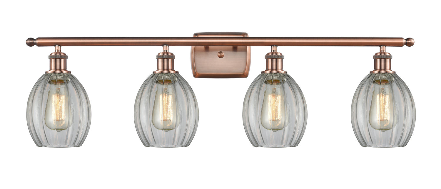 Innovations 516-4W-AC-G82 Four Light Bath Vanity, Antique Copper