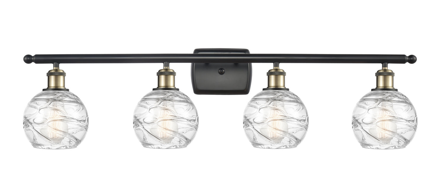 Innovations 516-4W-BAB-G1213-6 Four Light Bath Vanity, Black Antique Brass