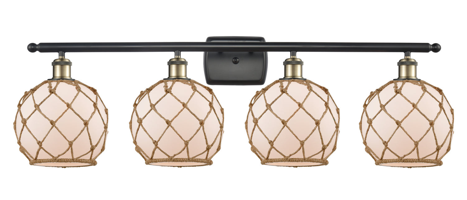 Innovations 516-4W-BAB-G121-8RB-LED LED Bath Vanity, Black Antique Brass