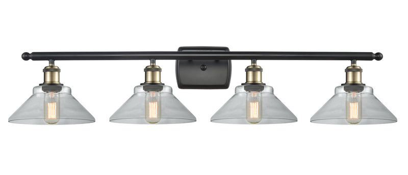 Innovations 516-4W-BAB-G132 Four Light Bath Vanity, Black Antique Brass